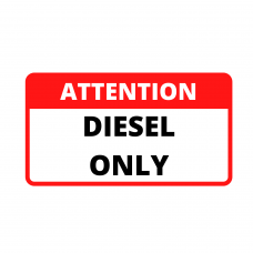 Attention Sticker Fuel Type